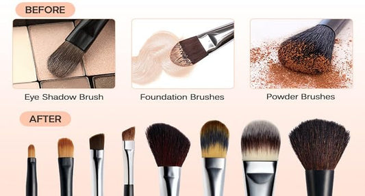 Automatic cosmetic brush cleaning device