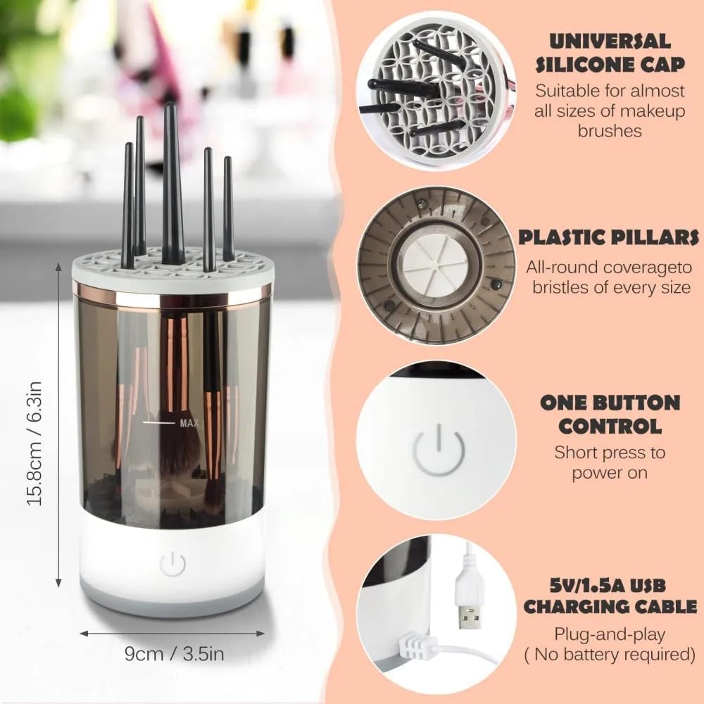 Professional electric makeup brush cleaner