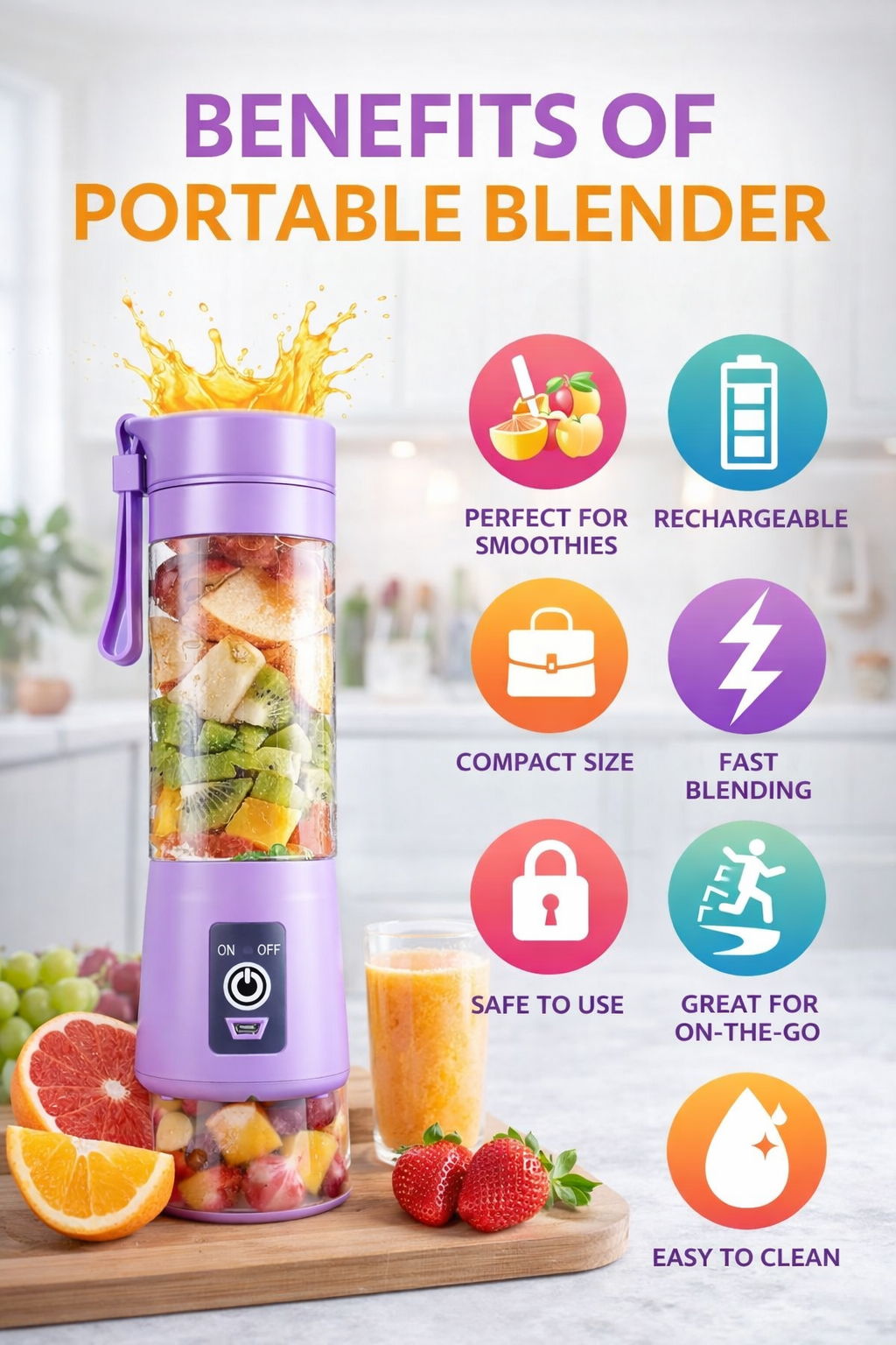 USB mini blender for juice and smoothies