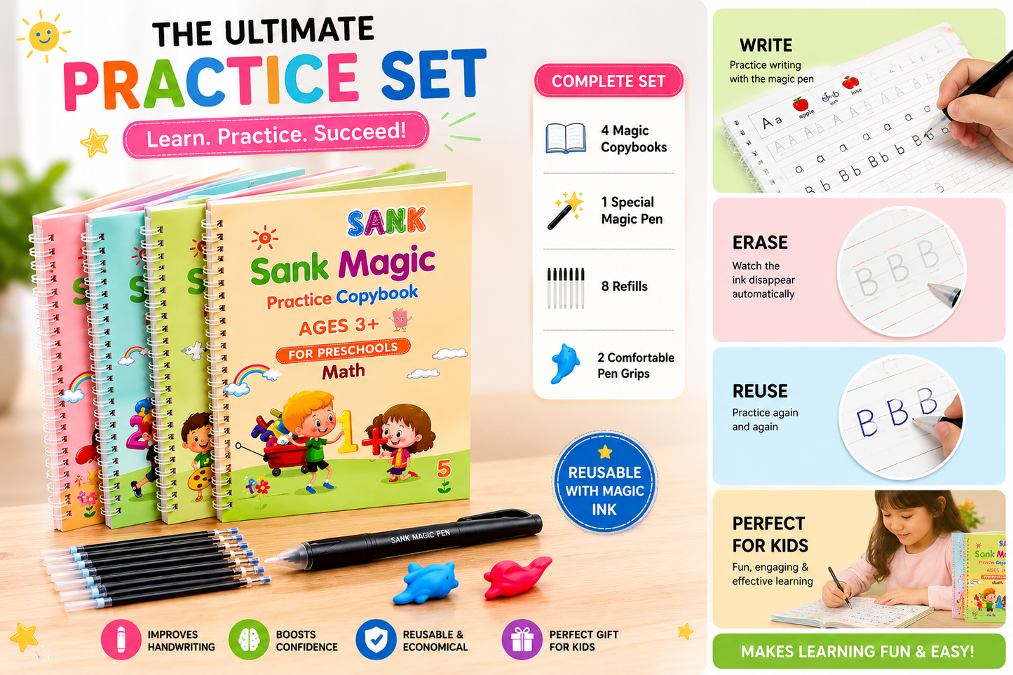 Original Sank Magic Practice Copybook