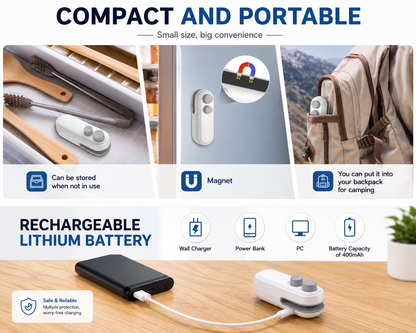 USB rechargeable mini bag sealer