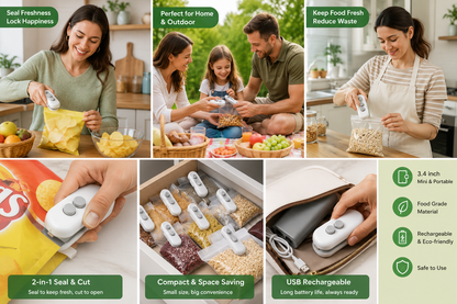 Handheld plastic bag sealing machine