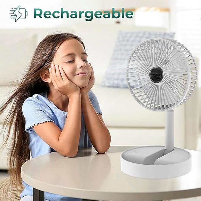 Rechargeable desk fan