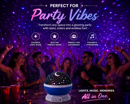 Colorful rotating projector lamp for party bedroom
