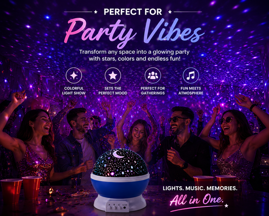 Colorful rotating projector lamp for party bedroom